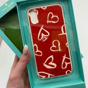 Kate Spade ♠️ iPhone X/XS Red Heart Phone Case